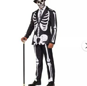 XL Size Mens Halloween Skeleton Suit Costume Party Outfit New